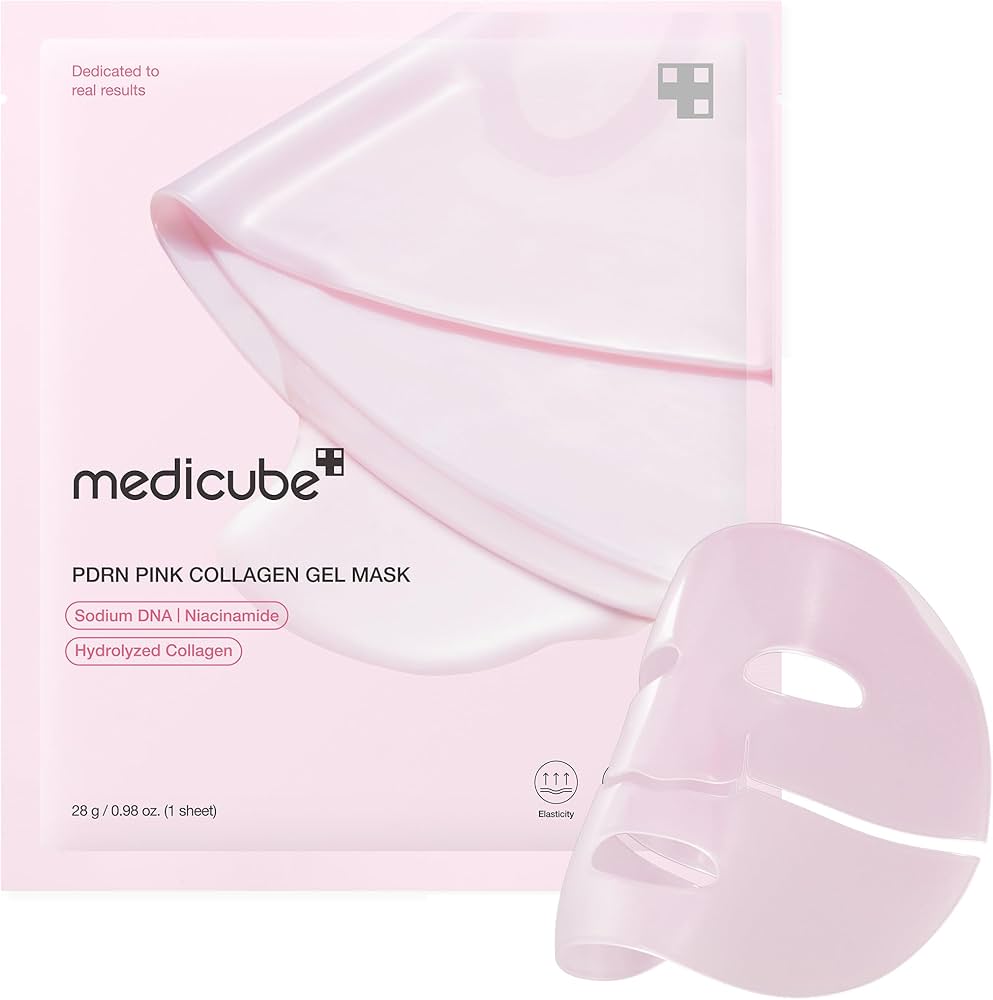 Mascarilla en Gel PDRN de Salmón Medicube Iluminadora y Reafirmante - PDRN Pink Collagen Gel Mask Radiance and Elasticity Boost