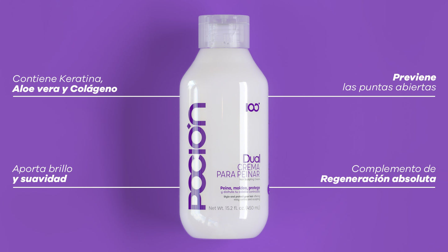 Crema para Peinar Dual La Pocion - Dual Repair Leave-In Cream 450 ml