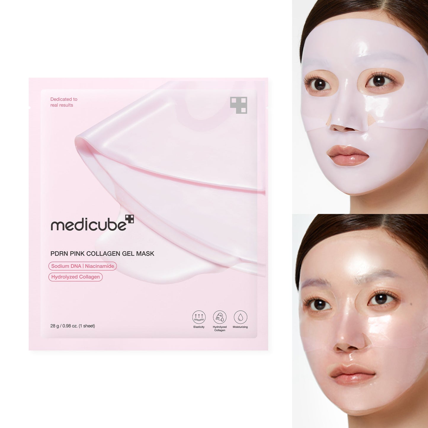 Mascarilla en Gel PDRN de Salmón Medicube Iluminadora y Reafirmante - PDRN Pink Collagen Gel Mask Radiance and Elasticity Boost