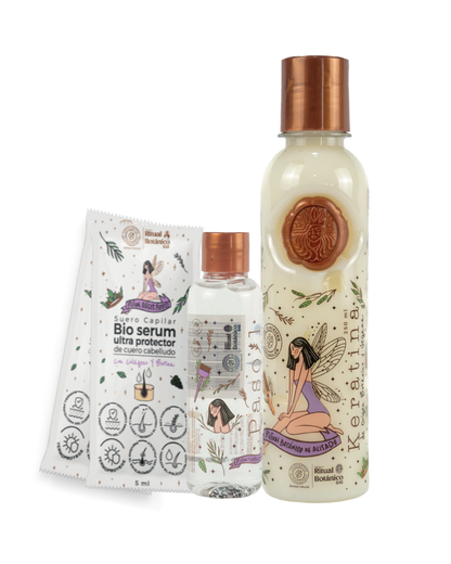 Keratina para dos personas (Mediana) - Organic Keratina Hair Relaxer for two people 250 ml