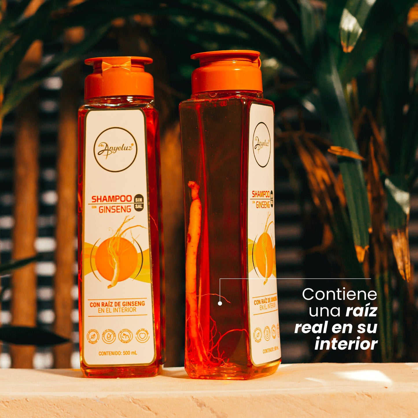 Shampoo con Ginseng 500 ml Anyeluz