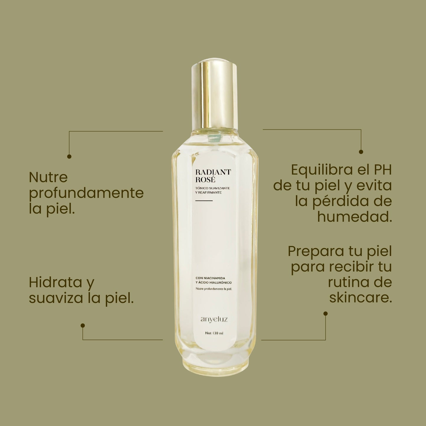 Radiant Rosé Tónico Reafirmante 130 ml Anyeluz
