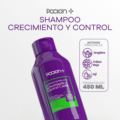 La Pocion + Shampoo Crecimiento y Control Caída  - Hair Loss Revitalizing Shampoo 450 ml