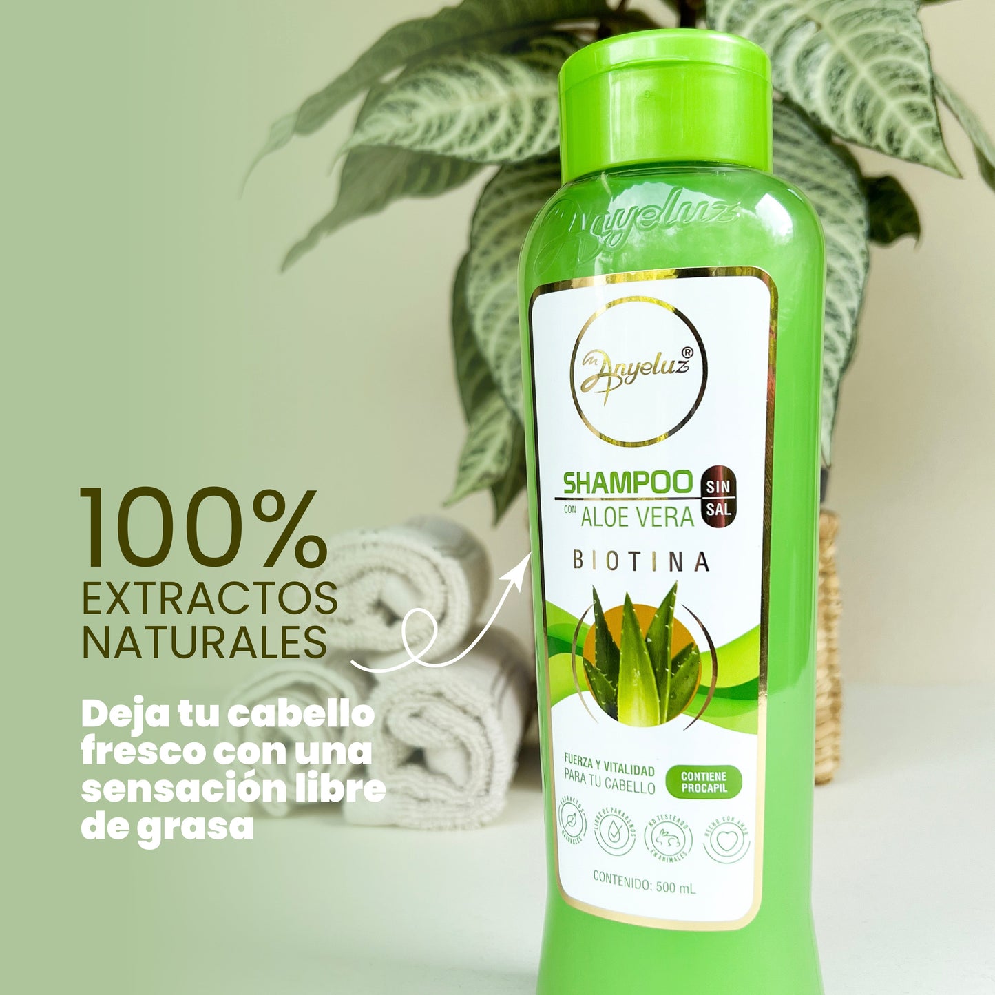 Shampoo Aloe Vera 500 ml Anyeluz