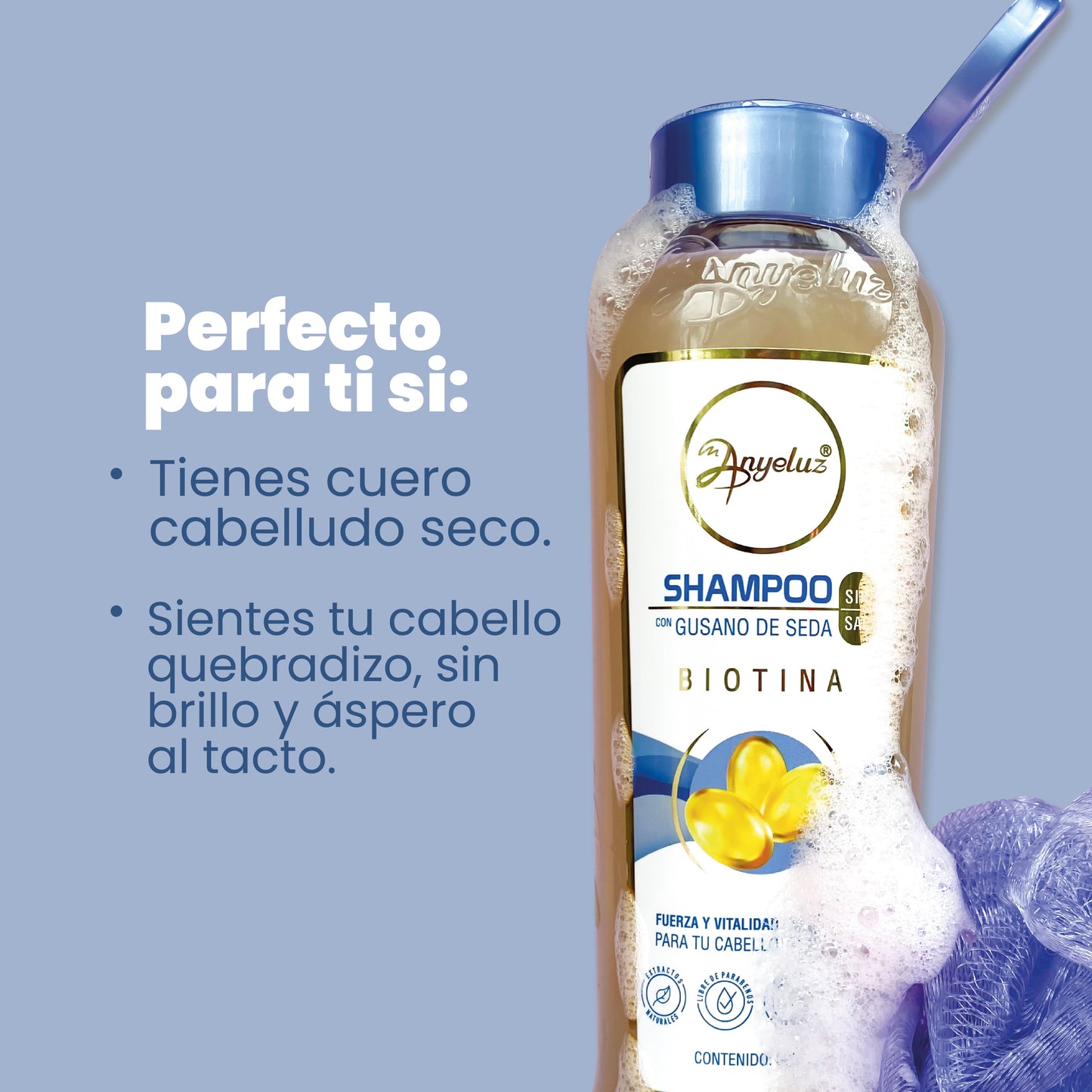 Shampoo con Gusano de Seda 500 ml