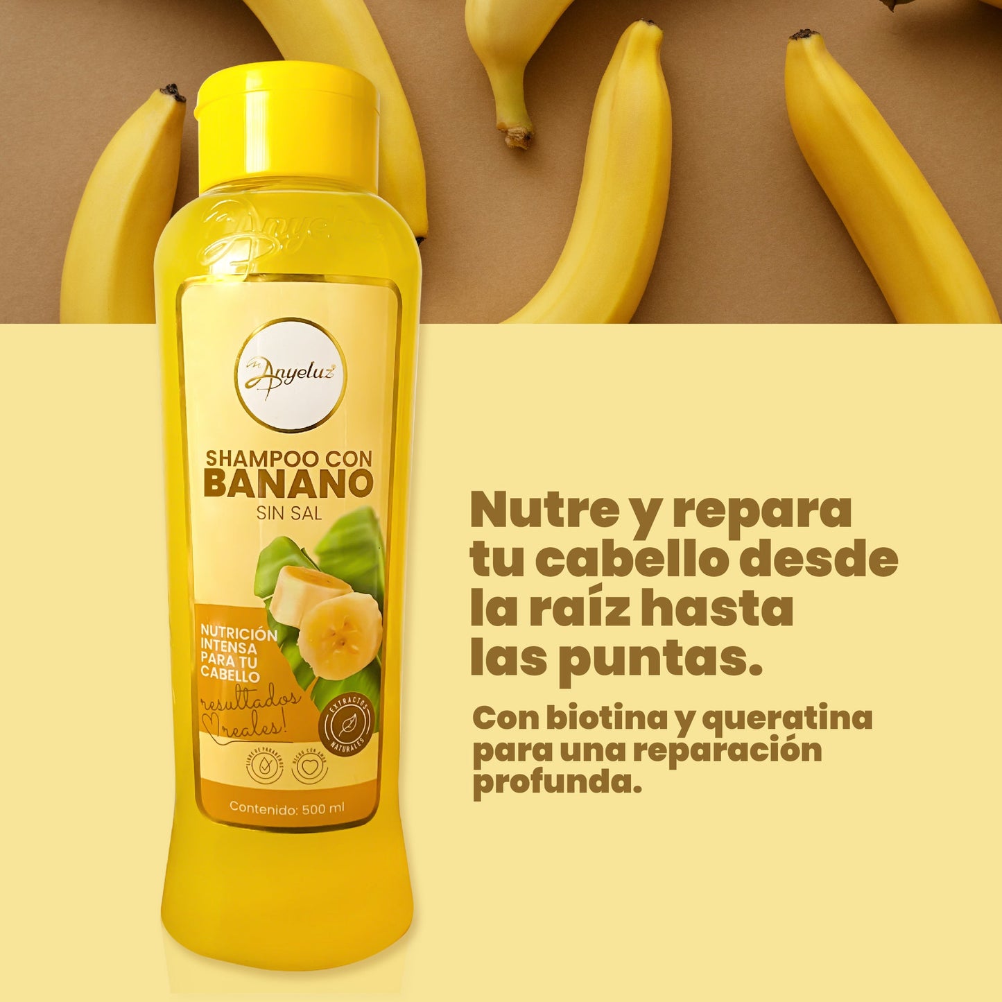 Shampoo con Banano Anyeluz 500 ml