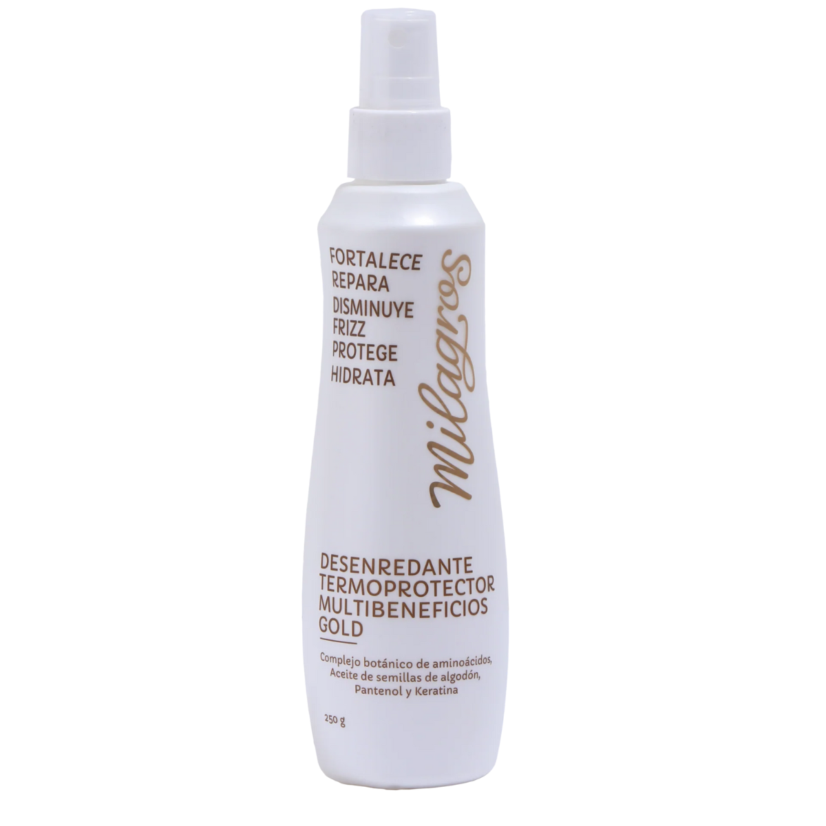 Desenredante Termoprotector Multibeneficios GOLD Milagros - Multi-Benefit Detangler & Heat Protector 250 g